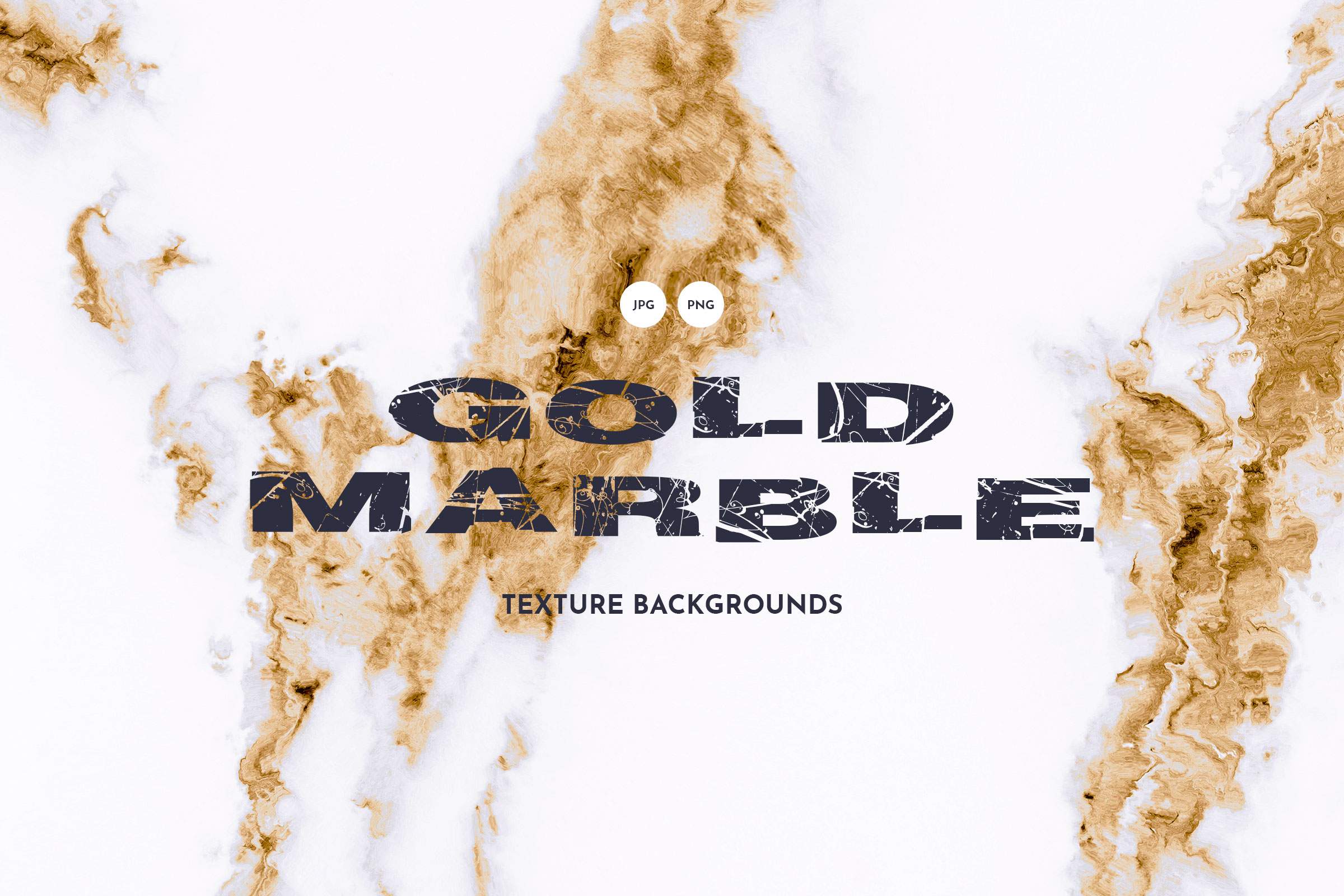 Gold and white marble textures cover image