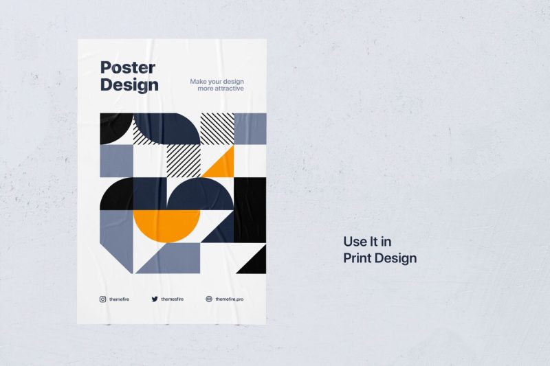Print-ready minimalist geometric poster design