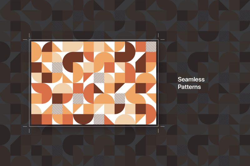 Geometric tileable pattern backgrounds