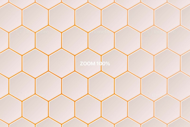 Zoomed 100 percent crop of hexagonal template showing crisp structure, glowing outlines, and seamless pattern geometry in full clarity