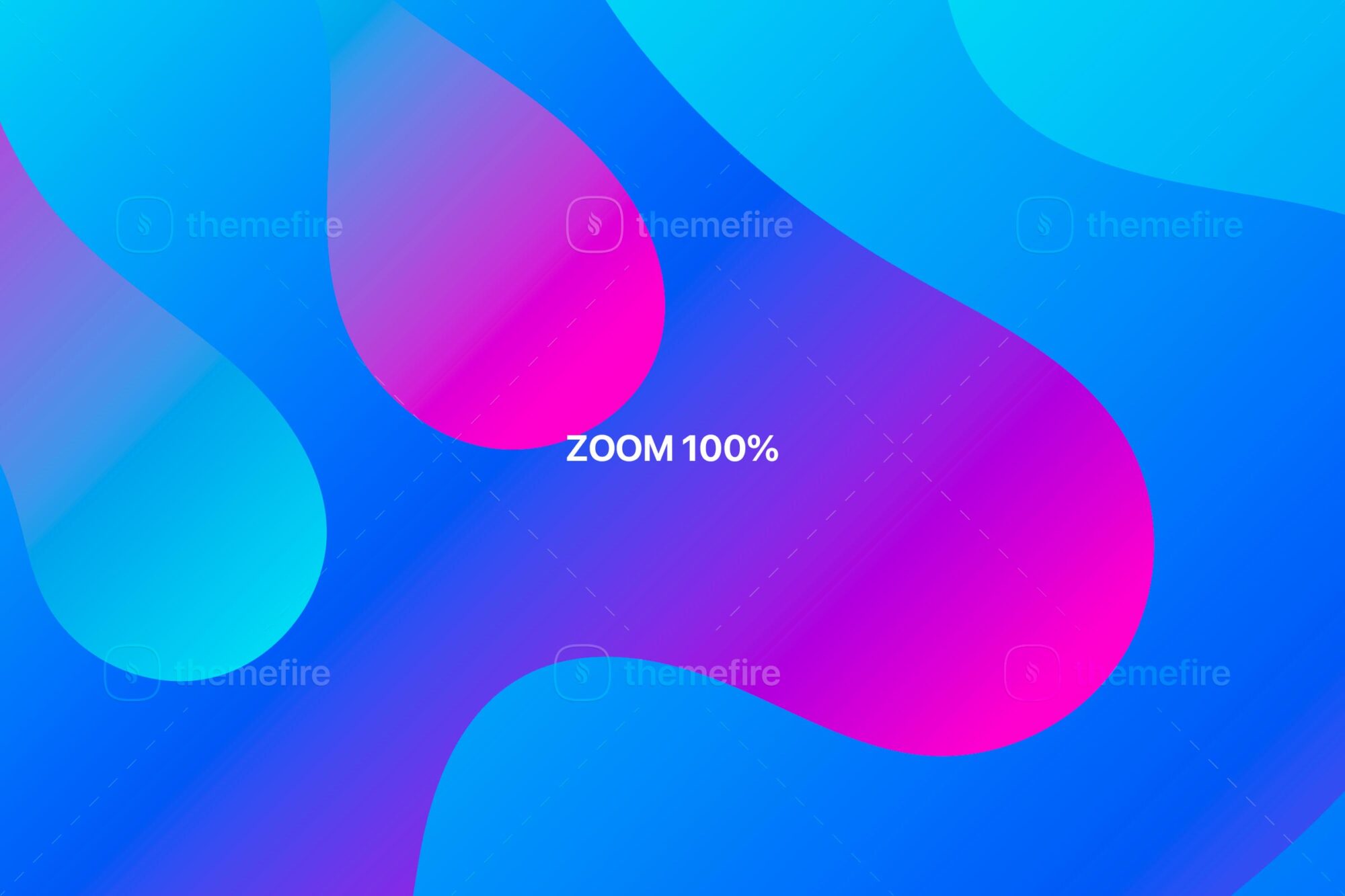 Detailed 100 percent zoom image of abstract background with blue and magenta waves blending in a modern dynamic vector composition