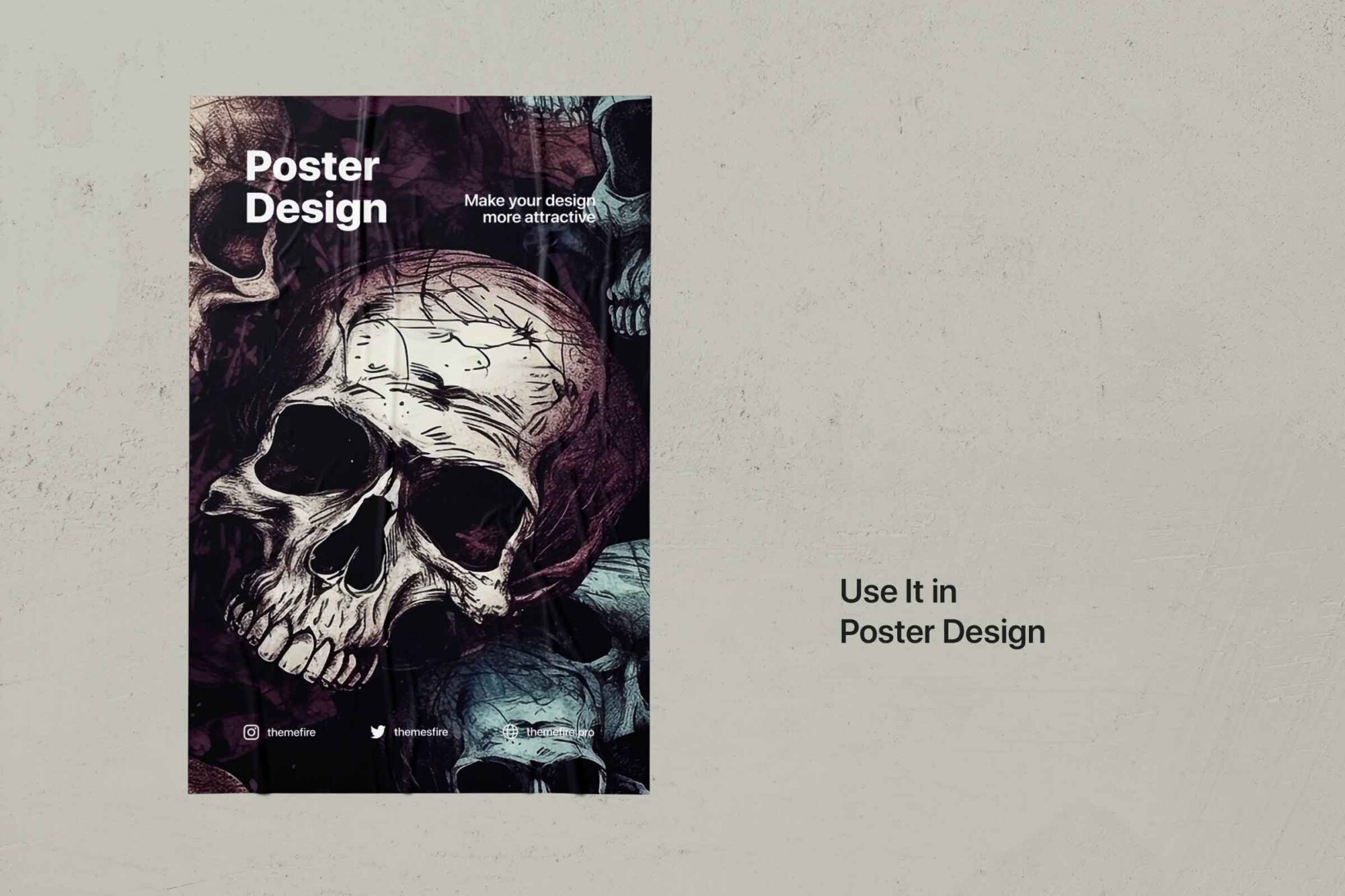 Transform your artistic visions into reality with our print-ready 'Hand-Drawn Grunge Skulls Seamless Patterns' graphic collection. Ideal for creating stunning posters, apparel designs, and more, infusing a touch of gothic allure into your projects
