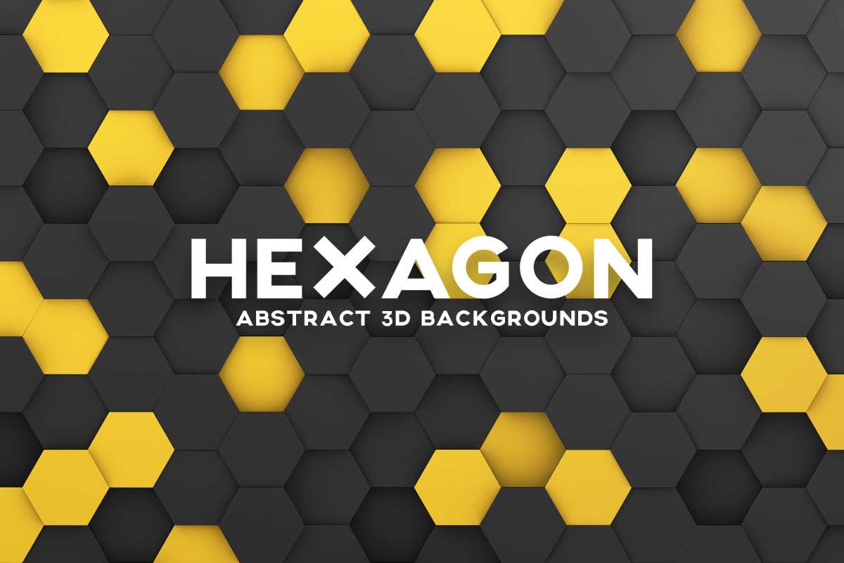 Cover image of the 'Colorful Hexagon 3D Backgrounds' graphic collection, showcasing vibrant and mesmerizing geometric patterns for your design projects