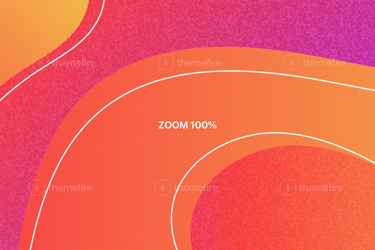 A detailed view of the graphic collection, showing a zoomed-in snapshot of vibrant and colorful liquid shapes with dynamic gradients at 100% magnification