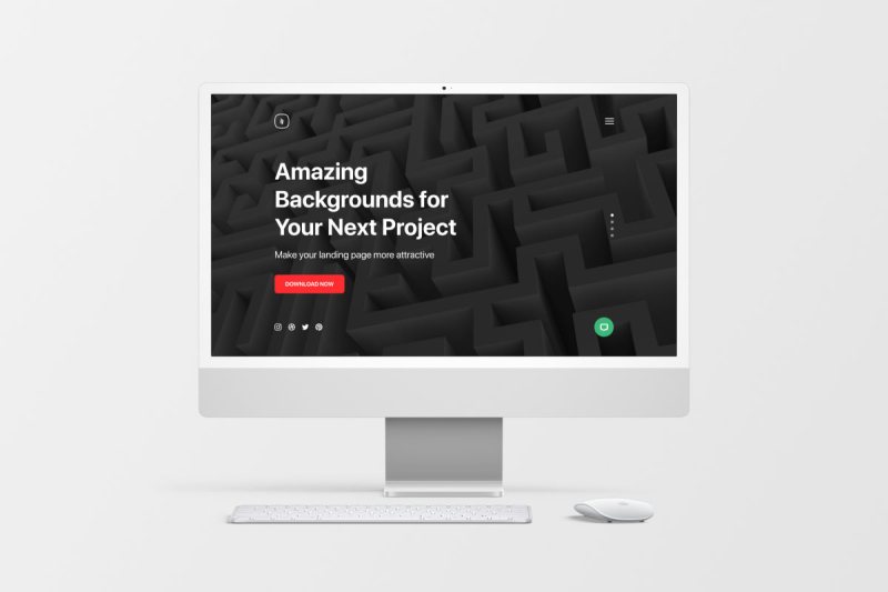 Discover the diverse applications of the 'Abstract Maze 3D Backgrounds' graphic collection - perfect for creating captivating landing pages, mesmerizing presentations, and stunning visual designs
