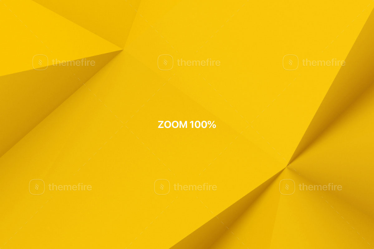 Close-up view at 100% zoom, revealing intricate details of a vibrant yellow 3D polygon background from the collection, ideal for modern designs