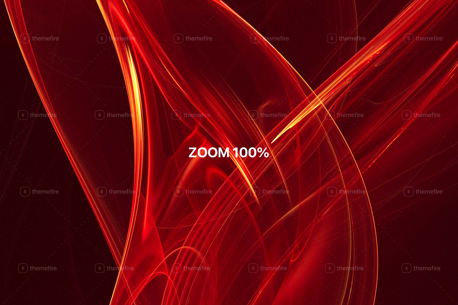 Delve into the depths of our graphic design with the Zoom 100% feature, presenting the crisp and clear details of our abstract flaming waves