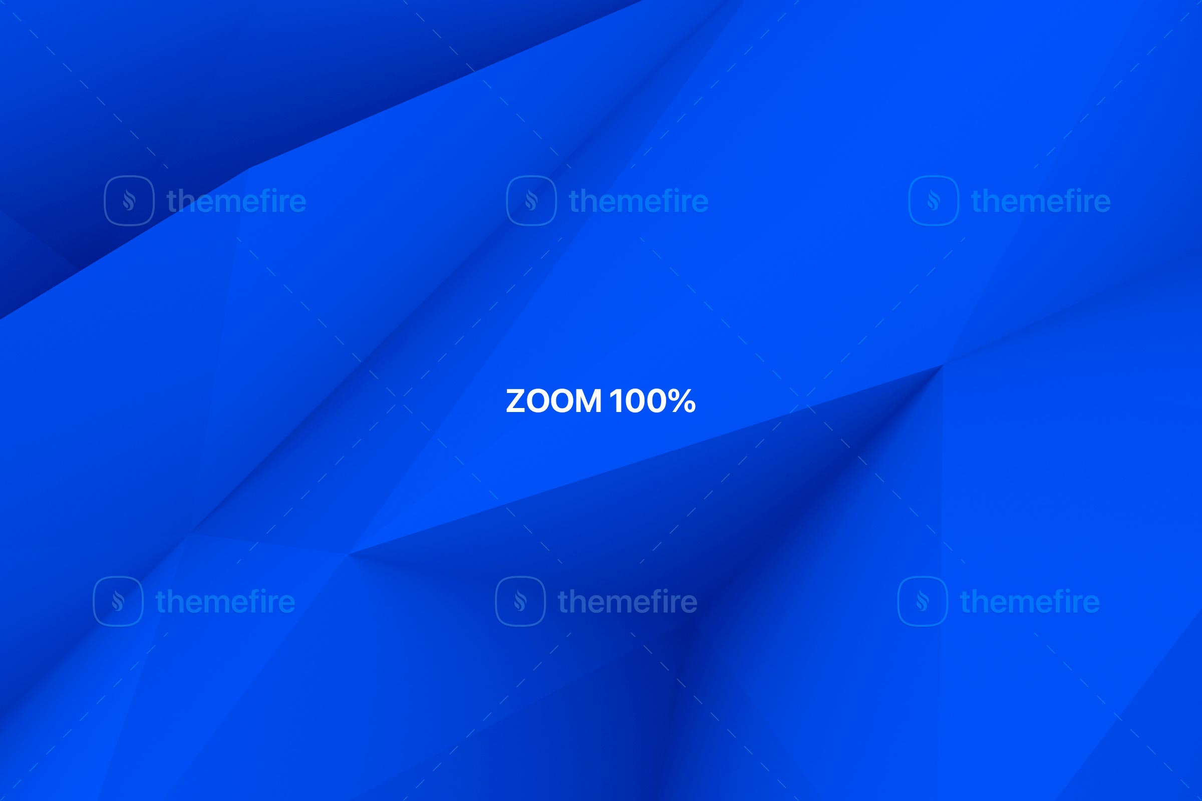 Close-up view of the Polygon Backgrounds at 100% zoom, showcasing the intricate blue low poly design and the crisp quality of the geometric pattern