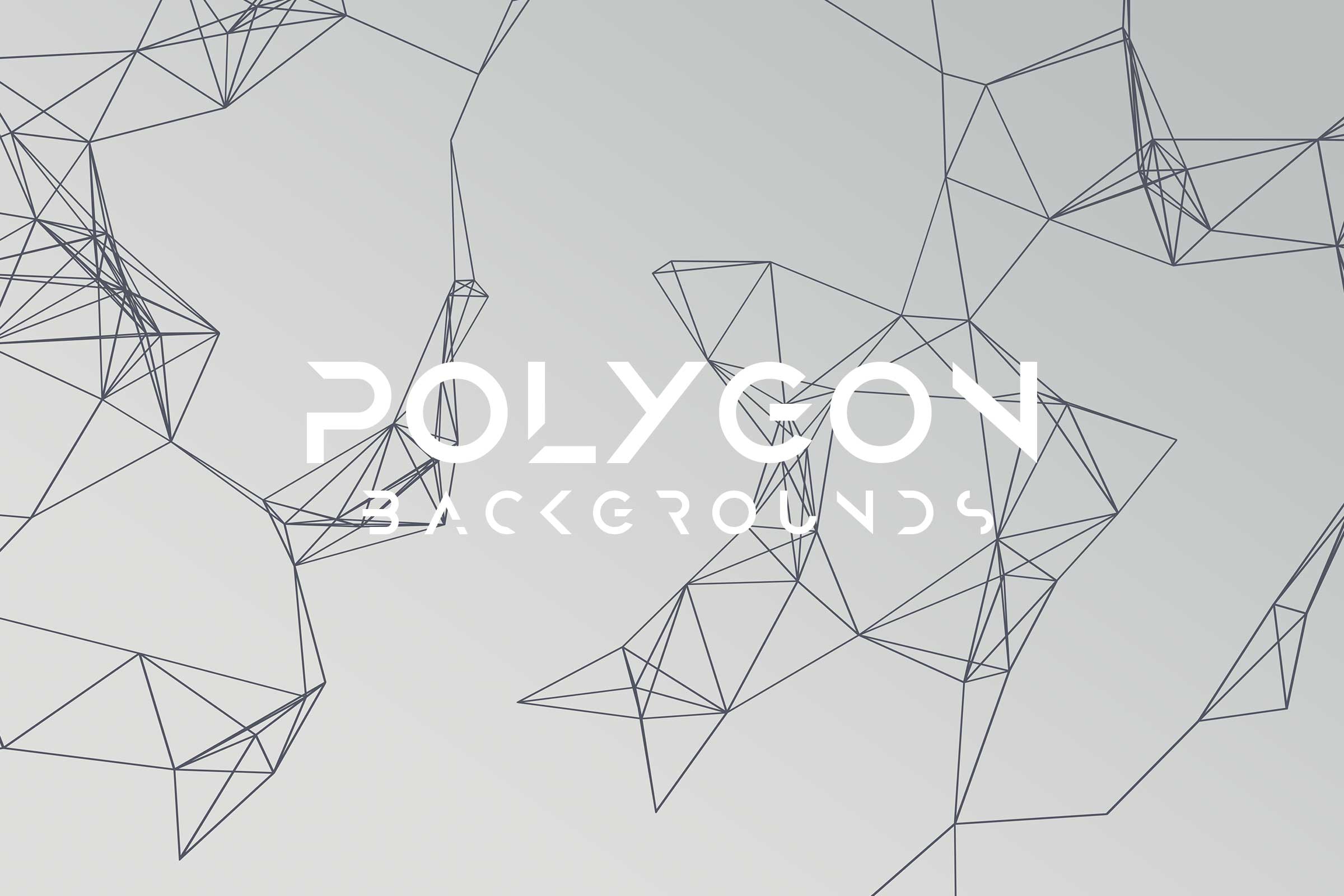 ntroduction to the Polygon Backgrounds collection, displaying a variety of geometric patterns for creative and contemporary design projects