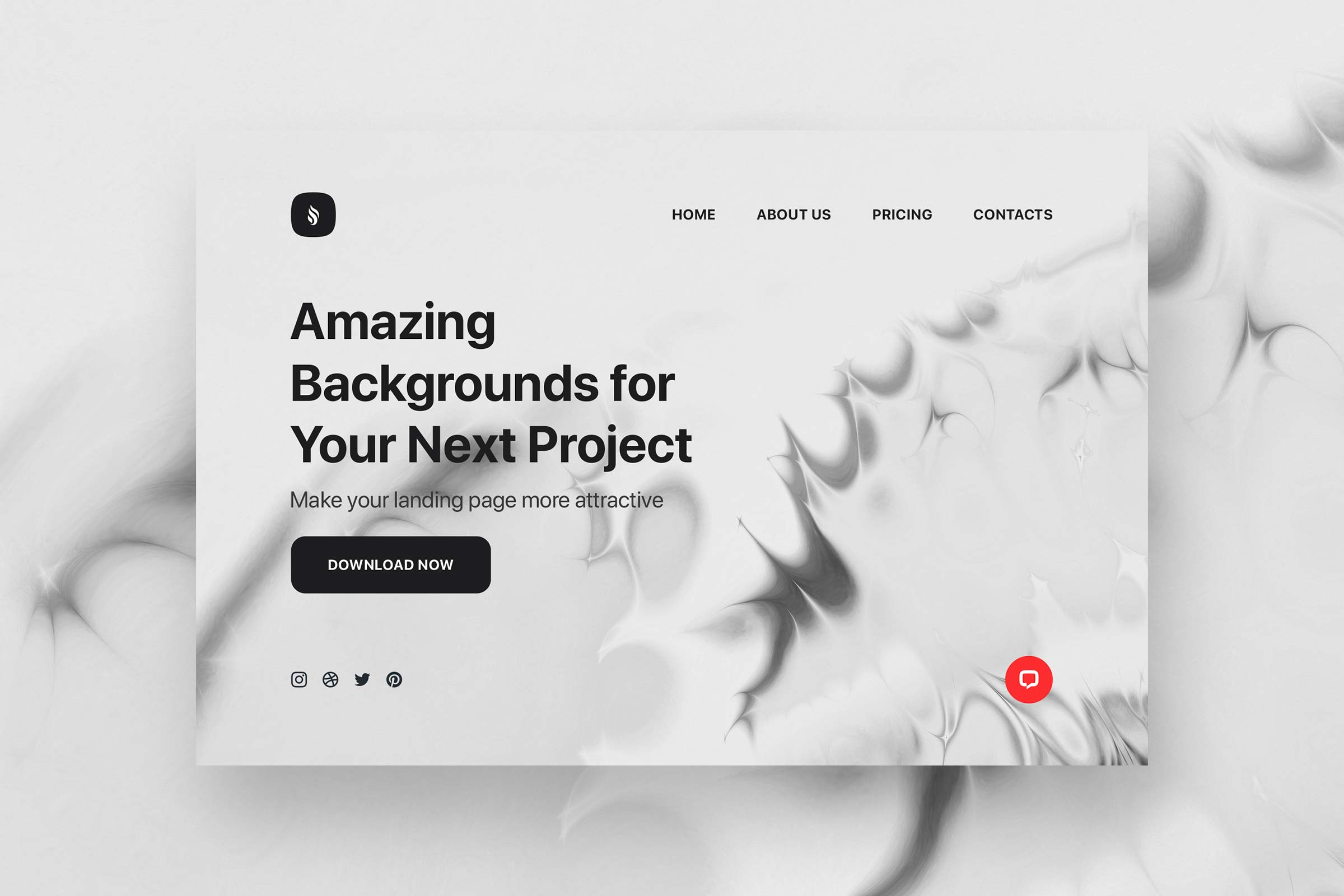 Amazing Backgrounds for Your Next Project", perfect for creating visually stunning landing pages