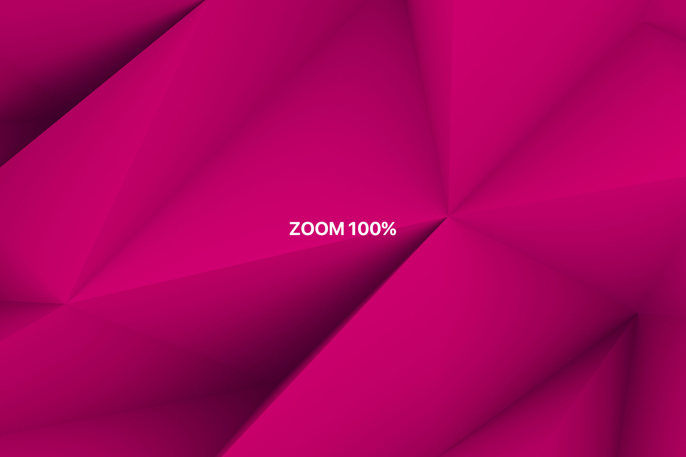 Close-up view of a vivid magenta polygonal background at 100% zoom, showcasing the intricate geometric details and vibrant color depth ideal for high-resolution graphic needs
